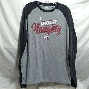 NWOT I Choose Naughty Christmas Shirt Sz.2X Never Worn Unisex (X-56 CRATE)